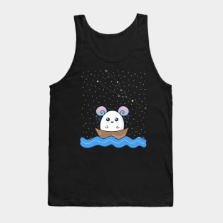 Sailing Under the Night Sky  Logo Design Tank Top